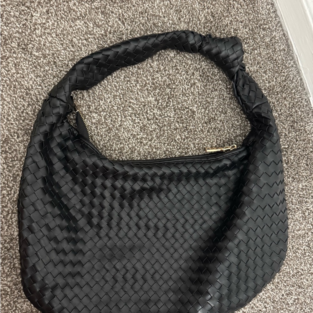 Melie Bianco Woven Shoulder Bag